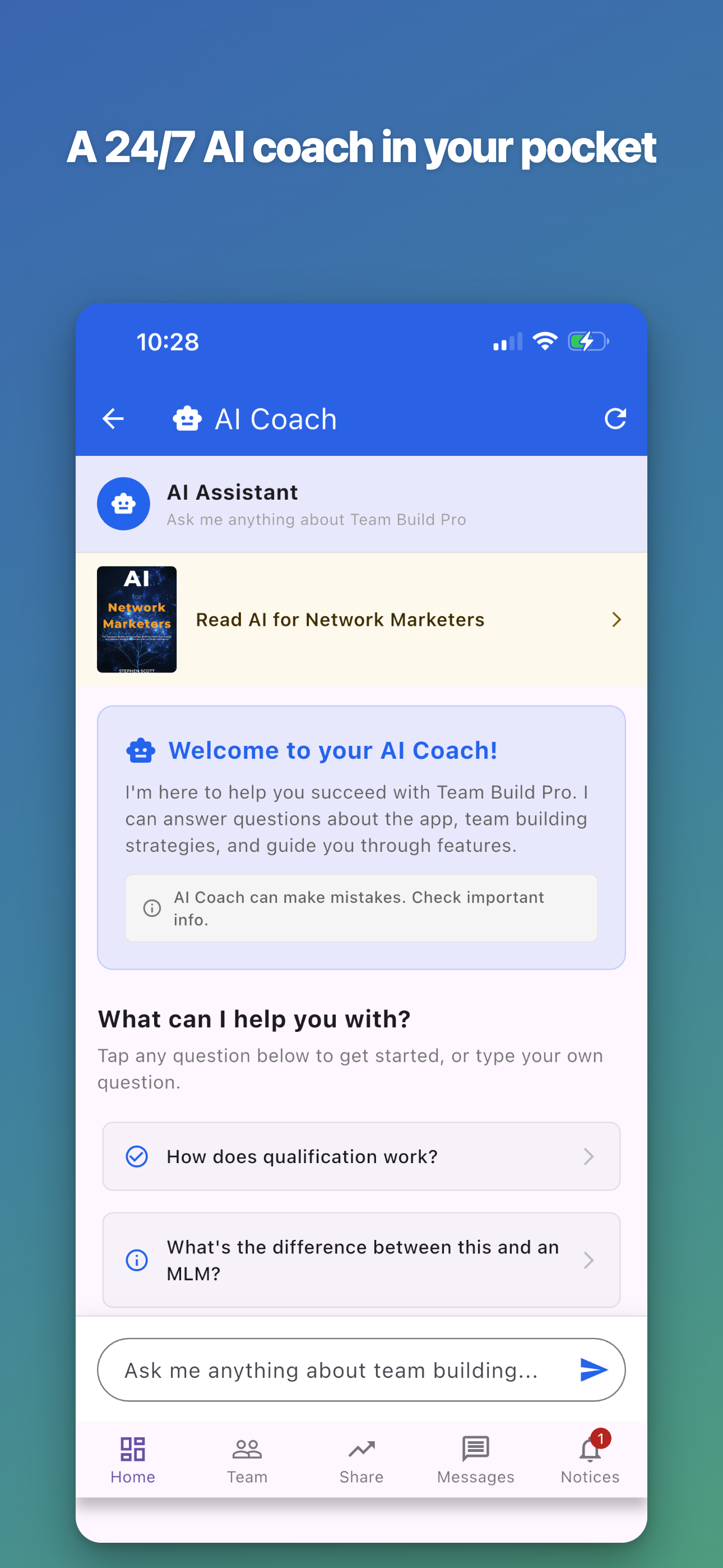 A 24/7 AI coach in your pocket